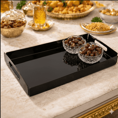 Elegant and minimal Set of 3 Black Acrylic Trays