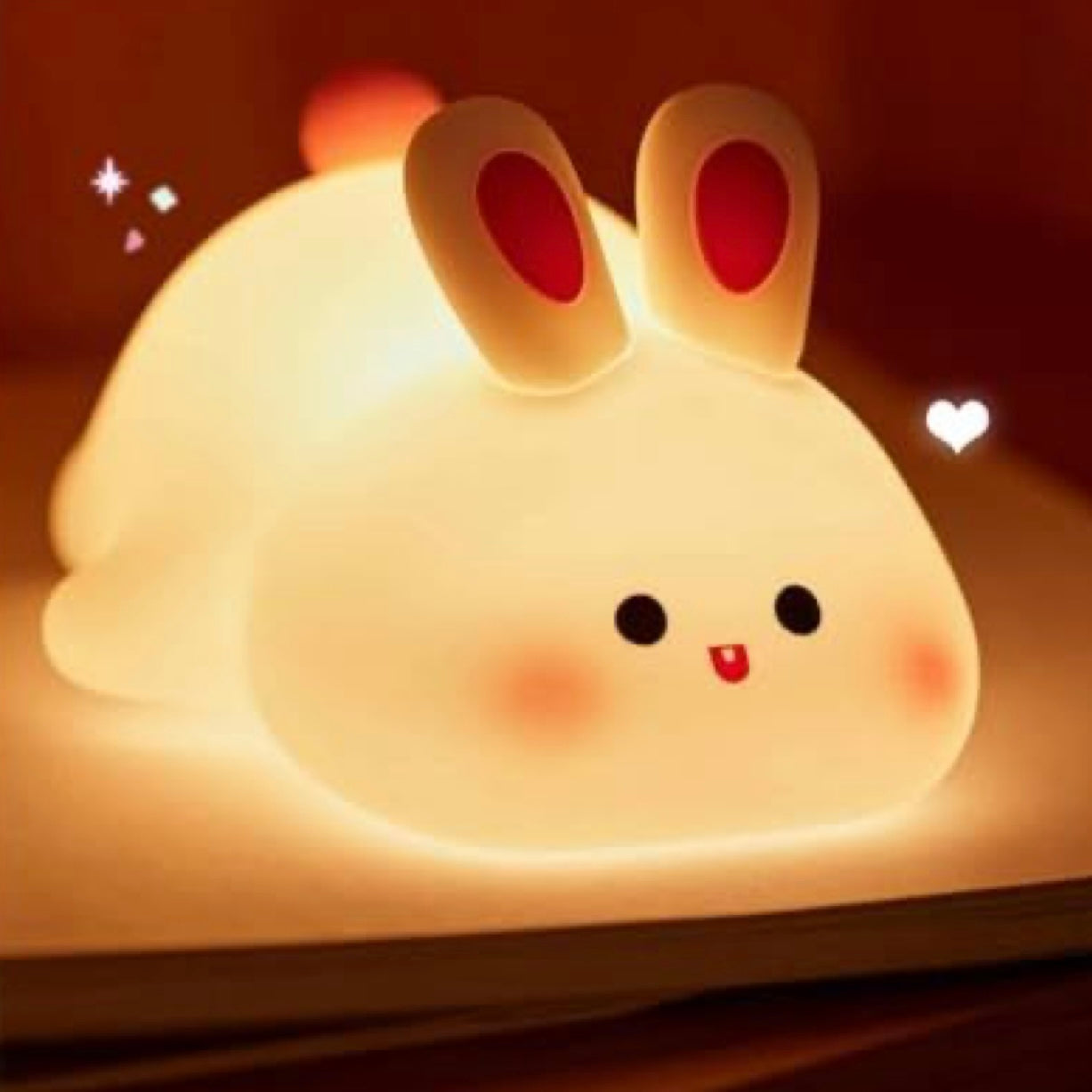 CUTE RABIT PLUSHY NIGHT LAMP USB RECHARGEABLE TOUCH CONTROL+ Type C cable