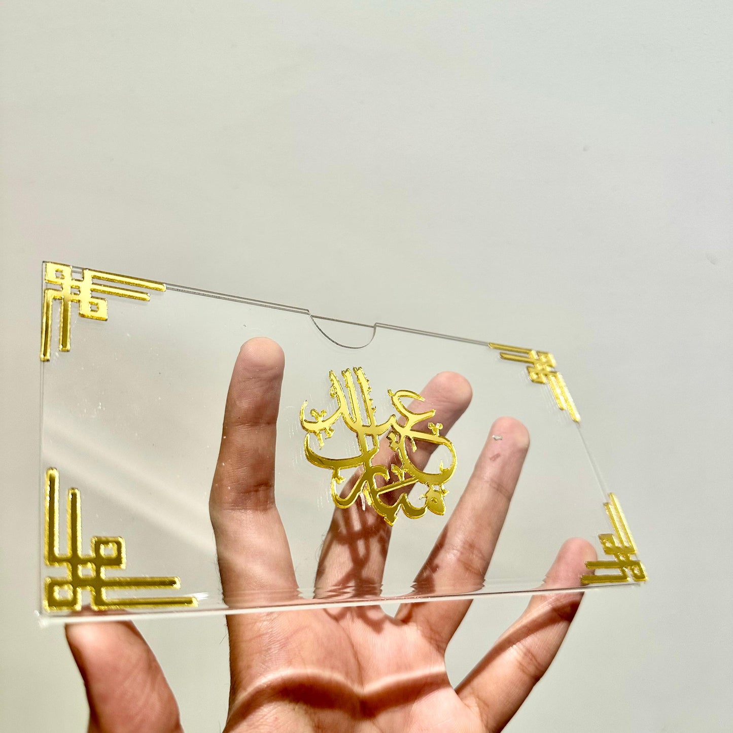 Premium Acrylic Eidi Envelopes – Eid Mubarak Gift Envelopes -COR01