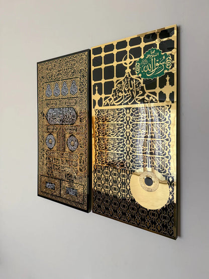 Islamic Makka Kiswah kabaa door| Madina Jali Roza Rasool SAW Islamic Acrylic Wall Decor- Bless Friday Sale