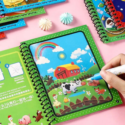 Magic Water Drawing Coloring book (Set of 2)